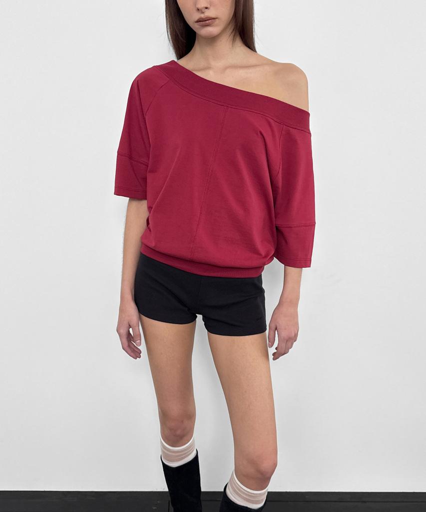 Saendeulig Multi-Neck Tee_Wine