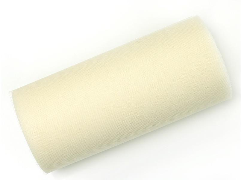 Decorative Tulle 15cm x 25m 1 pc Cream