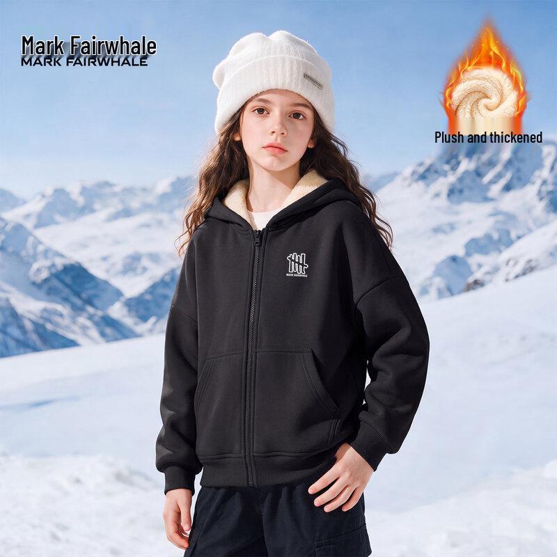 Mark Fairwhale Girls' Fleece-Lined Hooded Zipper Jacket