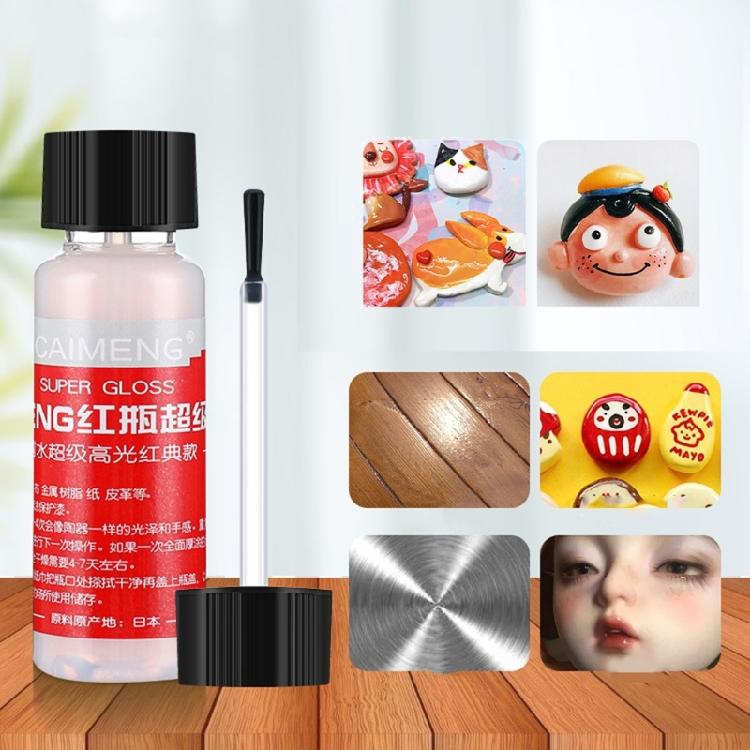 High Gloss Finish Coating for Stone Clay Ceramic Plastic Wood Metal Resin Crafts