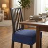 Jacquard Fabric Dining Chair Covers Stretch Anti-Slip Elastic Seat Slipcover Dust-Proof Solid Color Chair Seat Protector