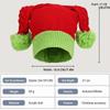 Cute Christmas Knitted Hat Warm Plush Ball Santa Beanie Hat Soft Beanie Comfortable Winter Santa Hat for Holiday New Year Party