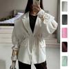 2026 Spring European & American Fashion Casual Slim Fit Belted Lapel Jacket