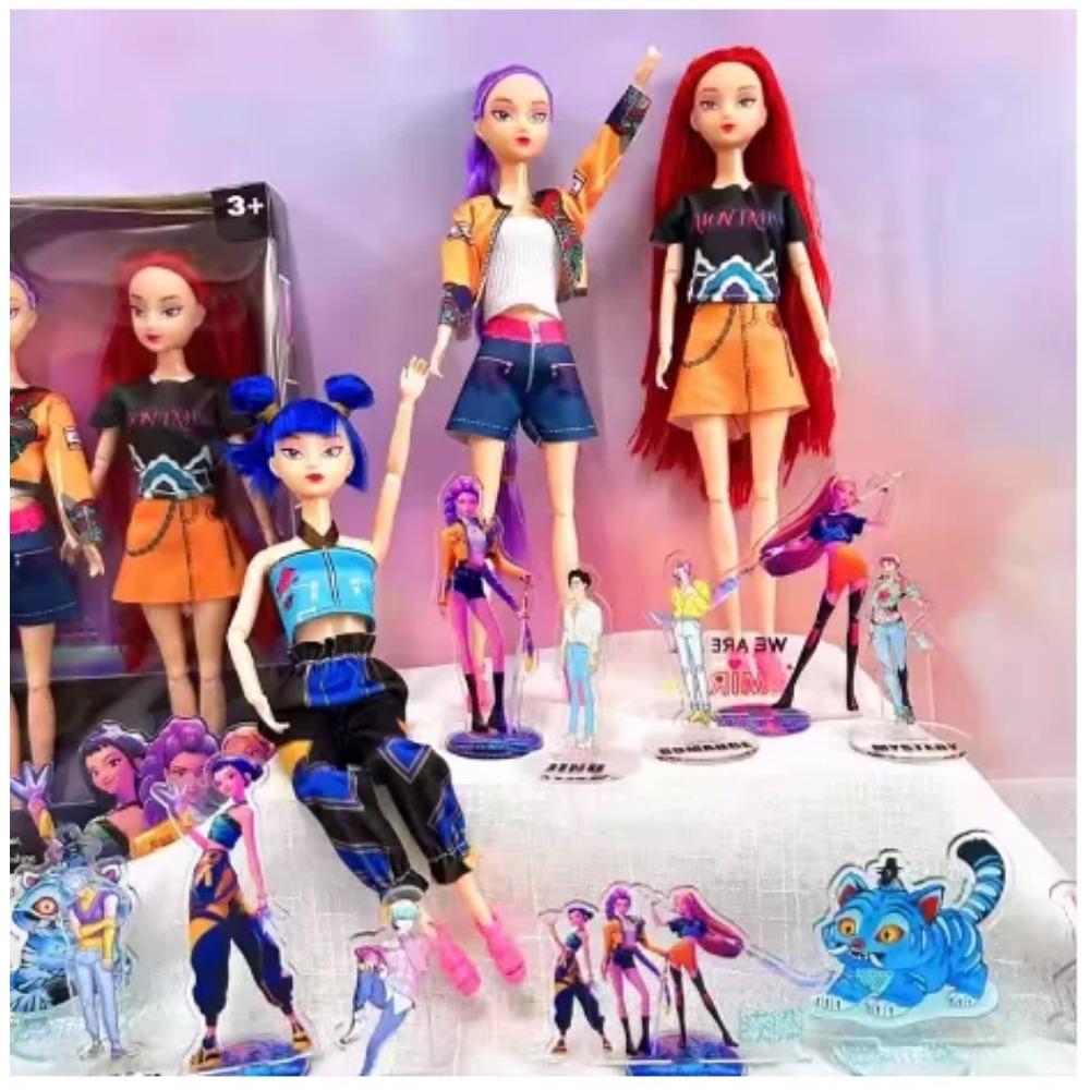 Demon Hunters Rumi Mira Zoey doll toy Kpop Demon Hunters Doll and Clothes Doll Girl Dress Up Fans Collect Party Christmas Gifts