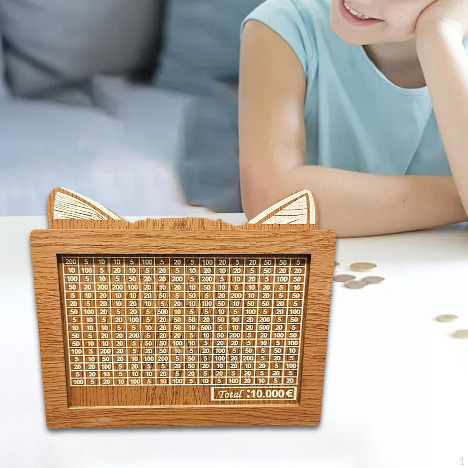 

Классическая деревянная копилка с электронным счетчиком Euro 10000