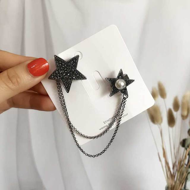 Retro Brand Design Ženy Brože Špendlíky Odznak Kabát Kov Vintage Hvězda Bee Krajka Pearl Ručně vyráběná Brož