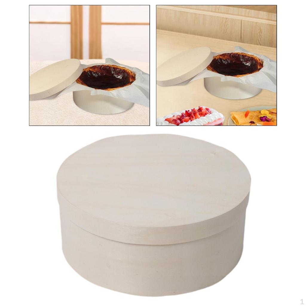 Wooden Cake Box Dessert Packaging Decoration,with Cover,Versatile Portable Container Storage