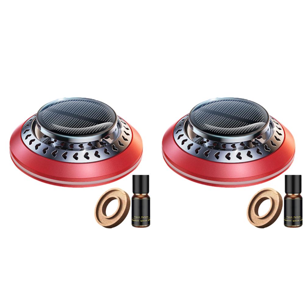 Solar Rotation Car Rotating Aromatherapy Aluminum Alloy Automatic Car Perfume Diffuser Creative Car Perfume Dashboard Decoration