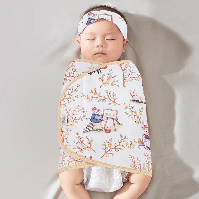 Anti-Startle Baby Swaddle Blanket, Summer Style, Pure Cotton Newborn Sleep Sack