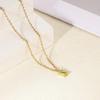 December Zircon Birthstone Necklace: Women's Trendy Fashion Clavicle Chain for Daily Commute