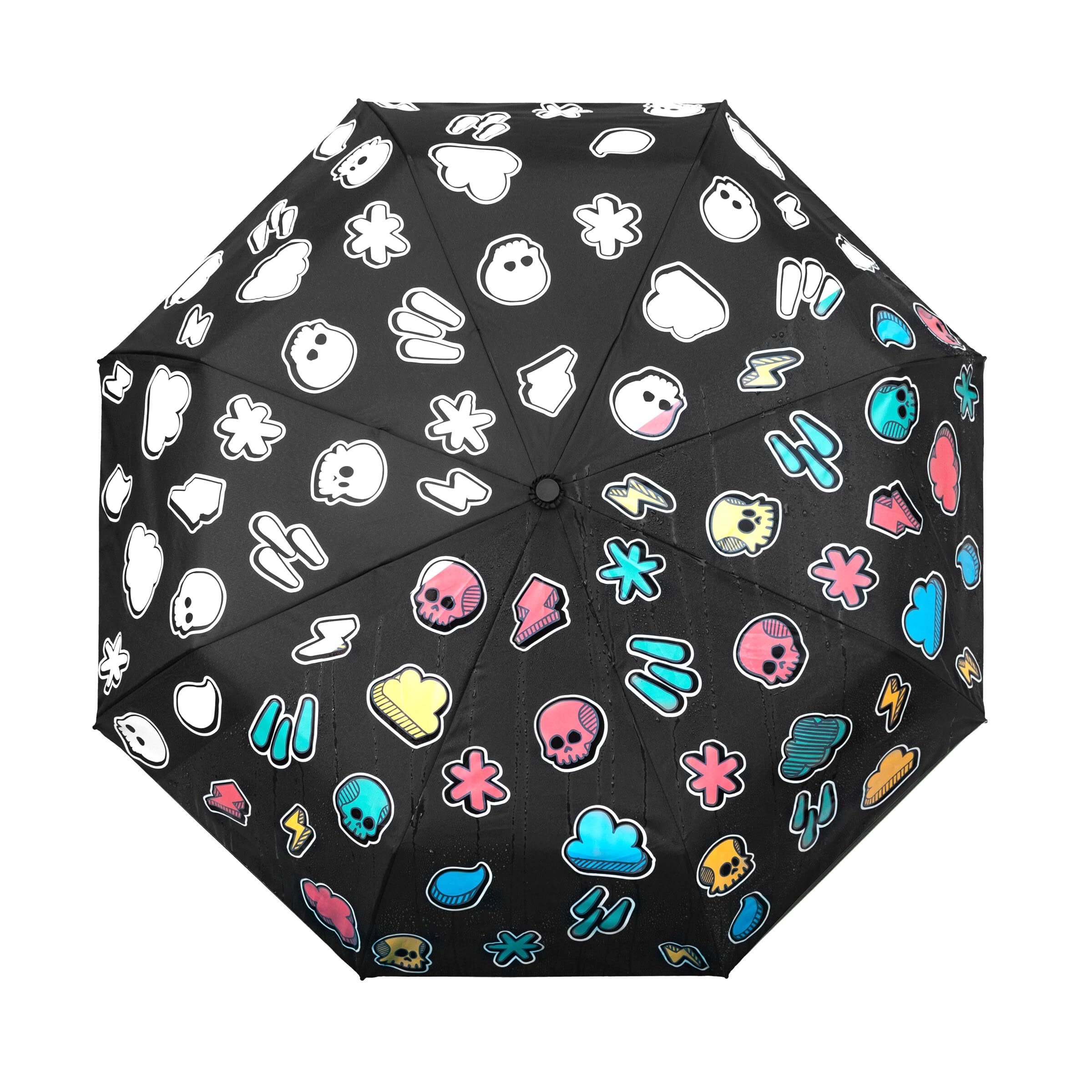 

SUCK UK Color Change Folding Umbrella Illustration чорний
