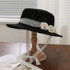 Straw Sun Hat With Wide Brim For Summer Beach Vacation Sun Protection
