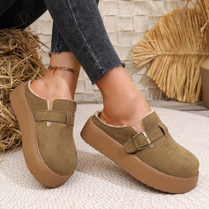 Fashion 2025 New Fashion Closed-Toe Slippers Outdoor Chunky Sole Buckle Strap Slip-On Comfortable Casual Women Platform Sandals