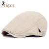 Menn Uformell Klassisk Ensfarge Flat Cabbie sboy Eføy Hat Cotton Sun Beret Cap Unisex hatter