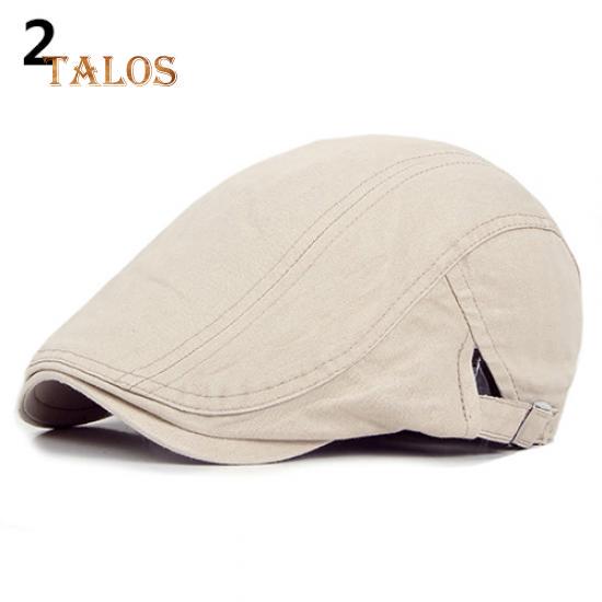 Menn Uformell Klassisk Ensfarge Flat Cabbie sboy Eføy Hat Cotton Sun Beret Cap Unisex hatter