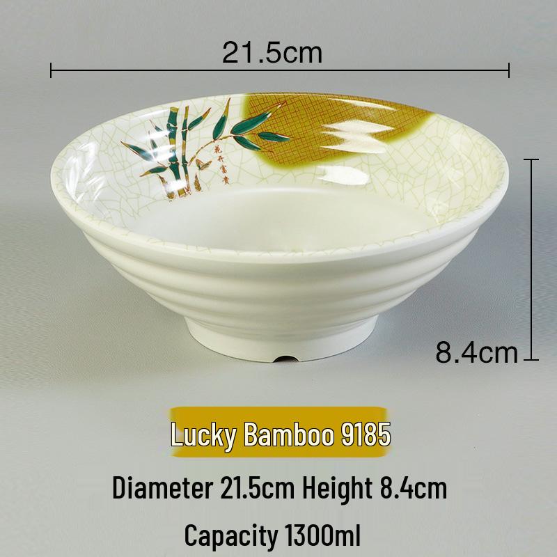 Melamine Ramen Bowl: Porcelain-Like, Large Mala Tang Soup & Noodles Bowl for Wontons & Luosifen