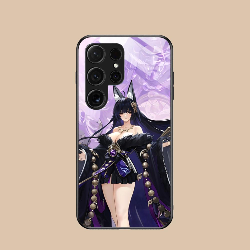 Azur Lane Musashi Glass Mobile Phone Case for Samsung Galaxy S26 S25 S24 S23 S22 S21 S20 Note20 Plus FE Ultra Colorful Cover