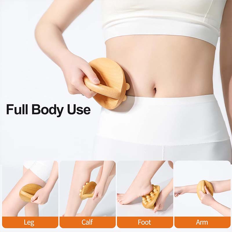 Holzmassagegerät zur Entspannung des Körpers, einschließlich Bereichen wie Schultern, Nacken, Bauch, Beine und Rücken