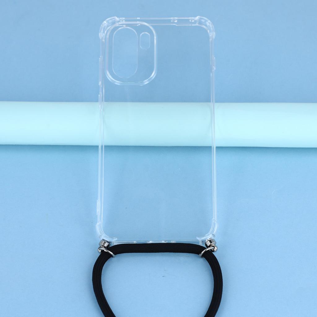 For OnePlus 15R 5G/Ace 6T 5G/Ace 6 5G Case Reinforced Corner TPU Clear Phone Cover with Lanyard