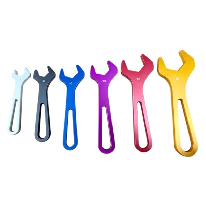 

6PCS Fixed Aluminum Hose Fitting Spanner Set Perfect For Car Maintenance Customization AN4 /AN6 /AN8 /AN10 /AN12 /AN16 1