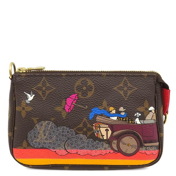 LOUIS VUITTON M41655 Monogram Accessoires 2015 Christmas Limited Edition PochetteHandbag Monogram canvas Array