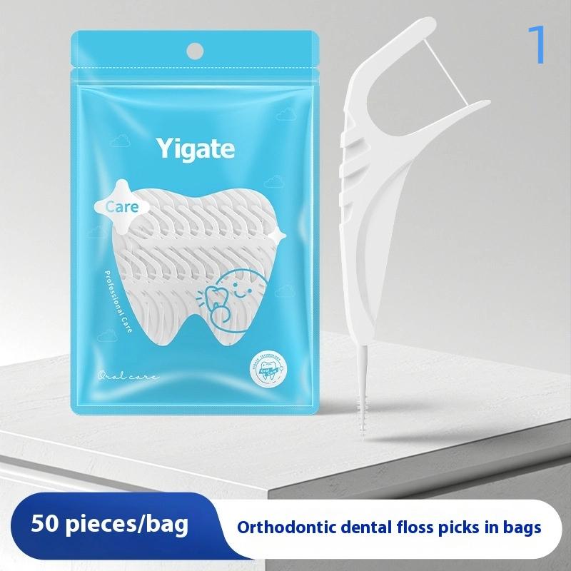

50Pcs Dental Flosser Picks Toothpicks Teeth Stick Tooth Cleaning With Interdental Brush Dental Floss Pick Oral Hygiene Care