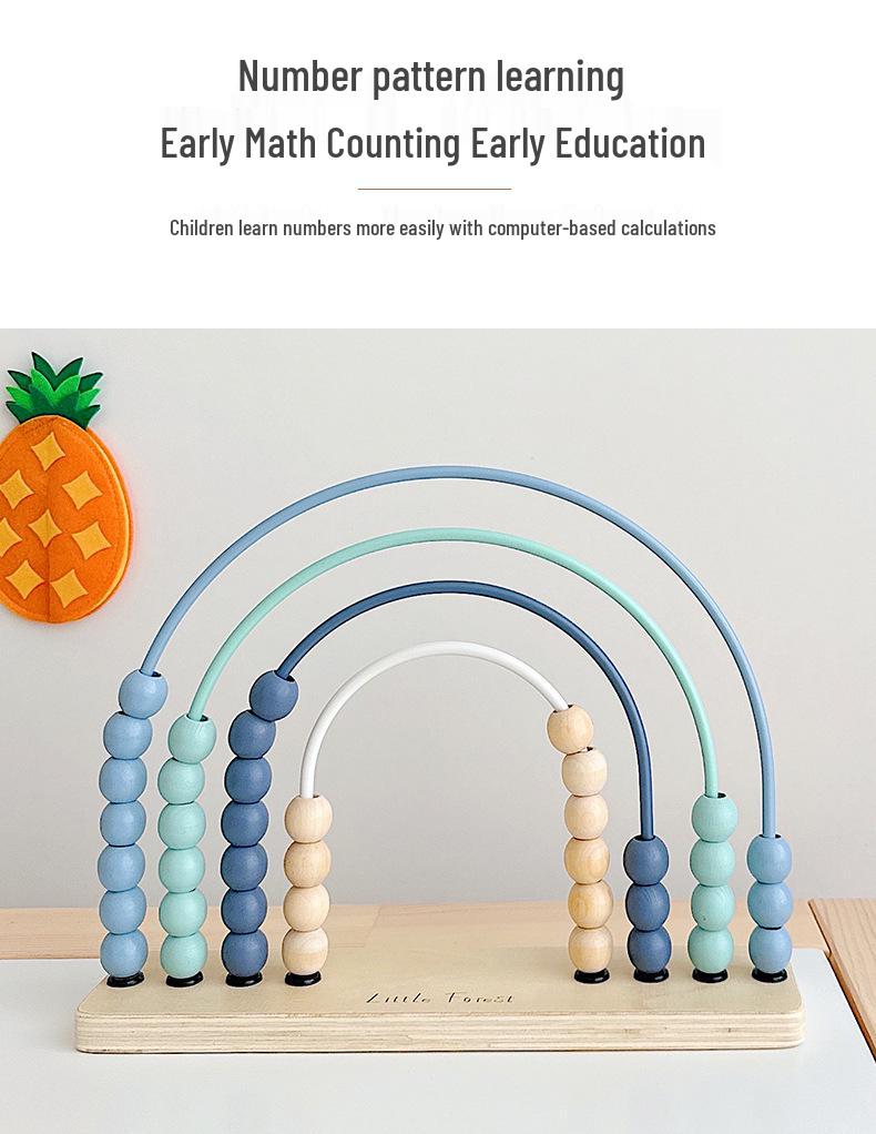 Colorful Four-Row Abacus for Early Math Learning and Teaching Aids