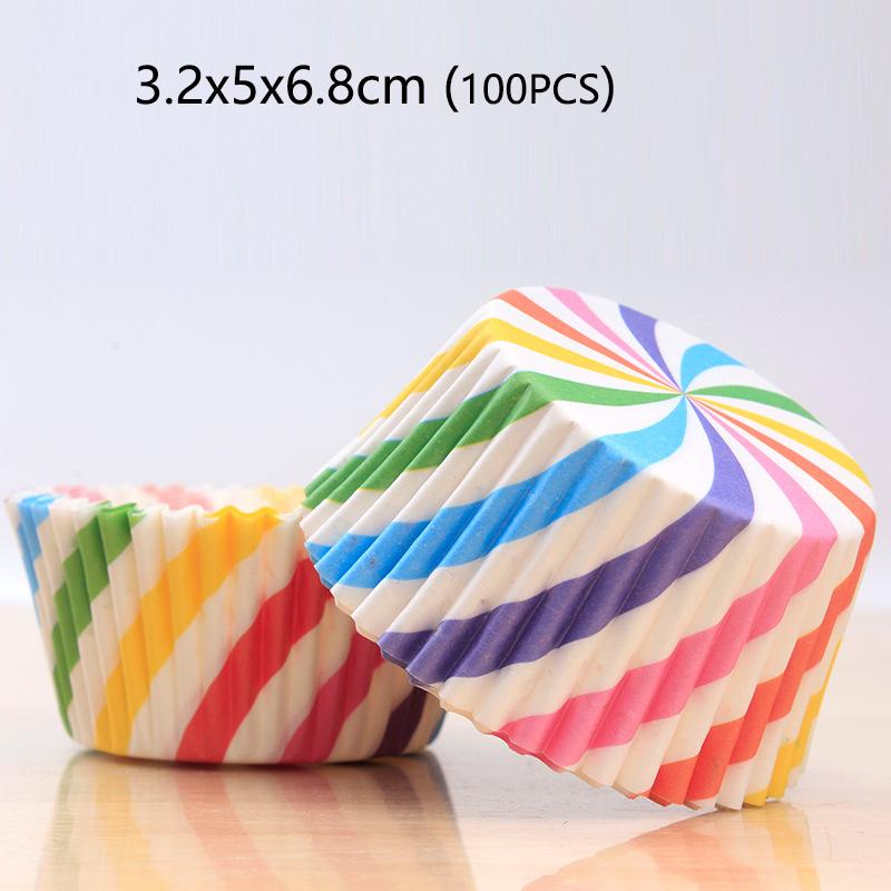 100Pcs Muffin Cupcake Paper Cups Cupcake Liner Baking Muffin Box Cup Case Party Tray Cake Decorating Tools Birthday Party Decor