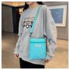 Borsa a tracolla semplice a griglia di diamanti a tinta unita per donna, borsa a spalla casual, borsa a tracolla piccola quadrata leggera e versatile