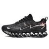 New Summer Men's D-print Blade Running Shoes, Mesh Breathable, Laces-free, Thick-soled Shock-absorbing Sports Shoes
