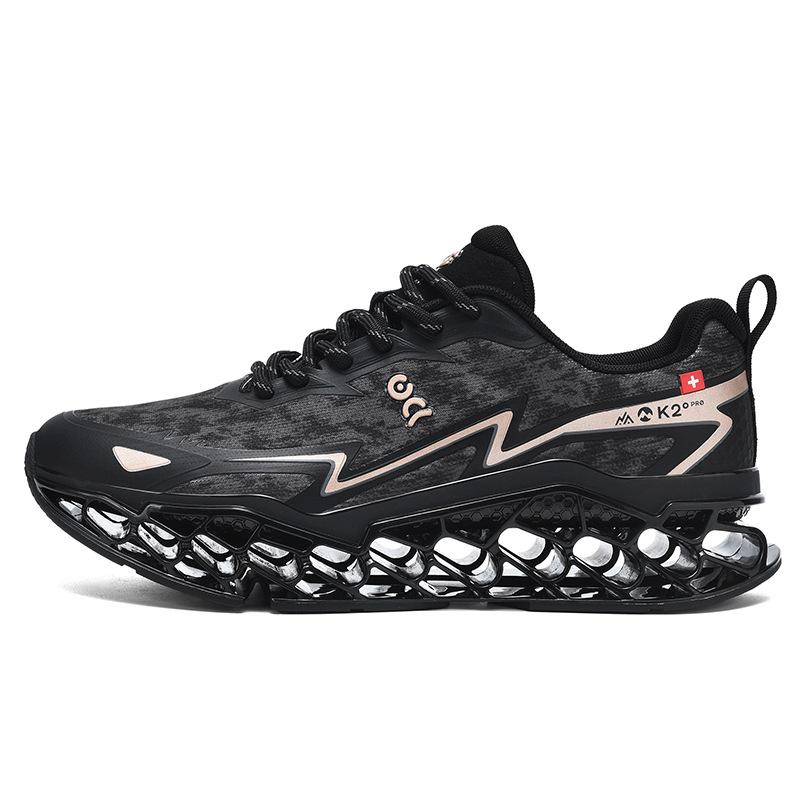 Summer new breathable off-road running shoes men s 3D printing shoes shock-absorbing outdoor sports shoes technology casual running shoes 39