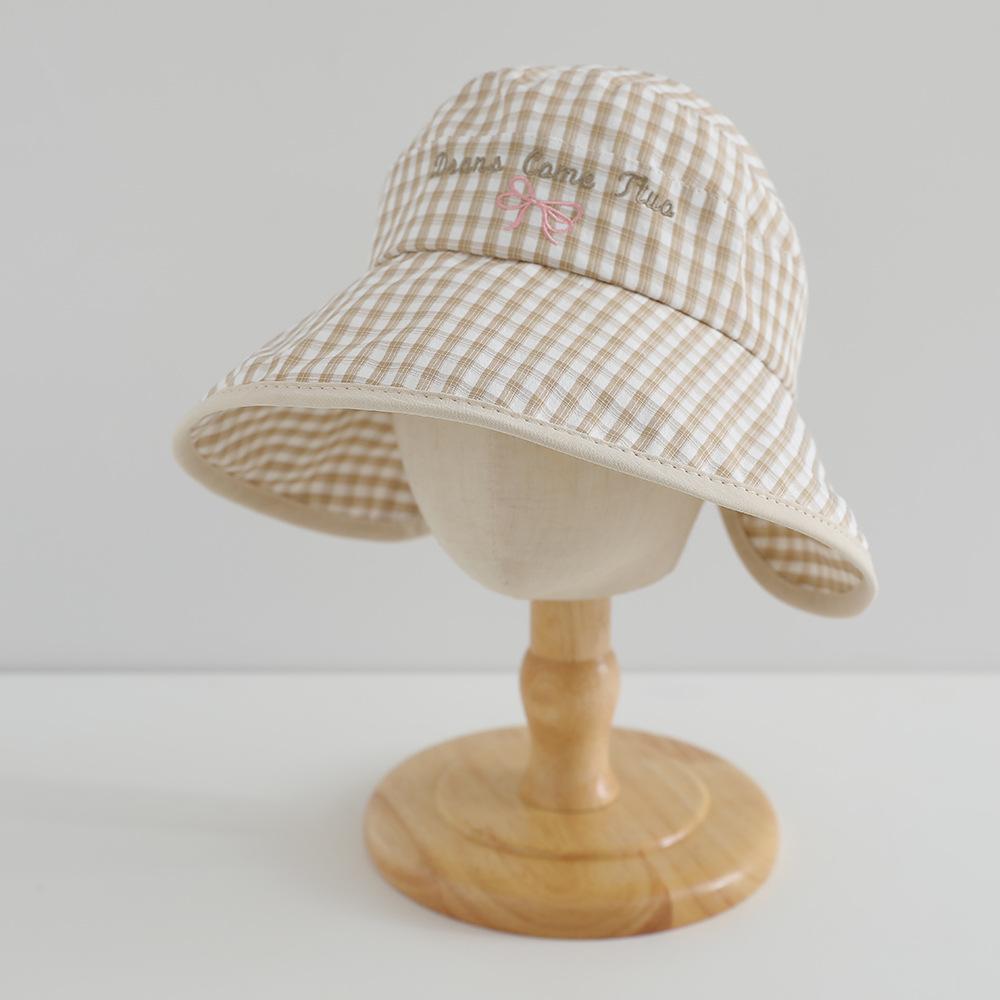 

Girls Fisherman Hat 50-52cm 2-8 Years New Summer Double Side Kids Sun Caps Outdoor UV Protection Foldable Beach Bonnet Trendy 50-52cm брудно-білий