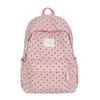 Japanese ins style schoolbag female college student simple polka dot girl backpack large capacity junior high school student girl backpack