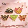 Moth Clothing Accessory Vintage Enamel Brooch, Cartoon Insect Alloy Lapel Pin, Men Jewelry Women Accessories for Suit Dress Coat Scarf Retro