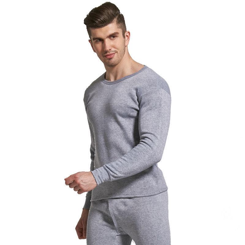 Men's Thermal Underwear Autumn and Winter Plus Velvet Thickened Suit Young and Middle-aged Warm Underwear