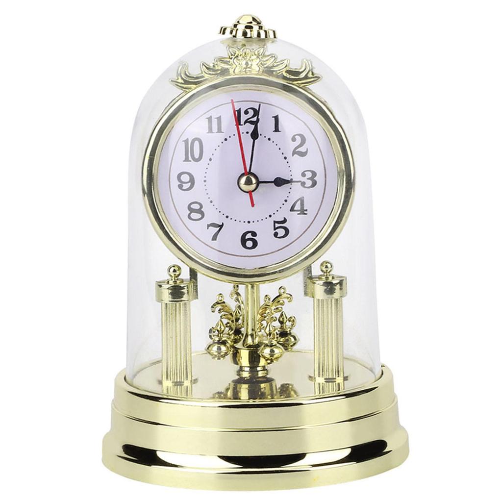 European Retro Style Living Room Clock Antique Silent Table Clock Home Decor KTJ