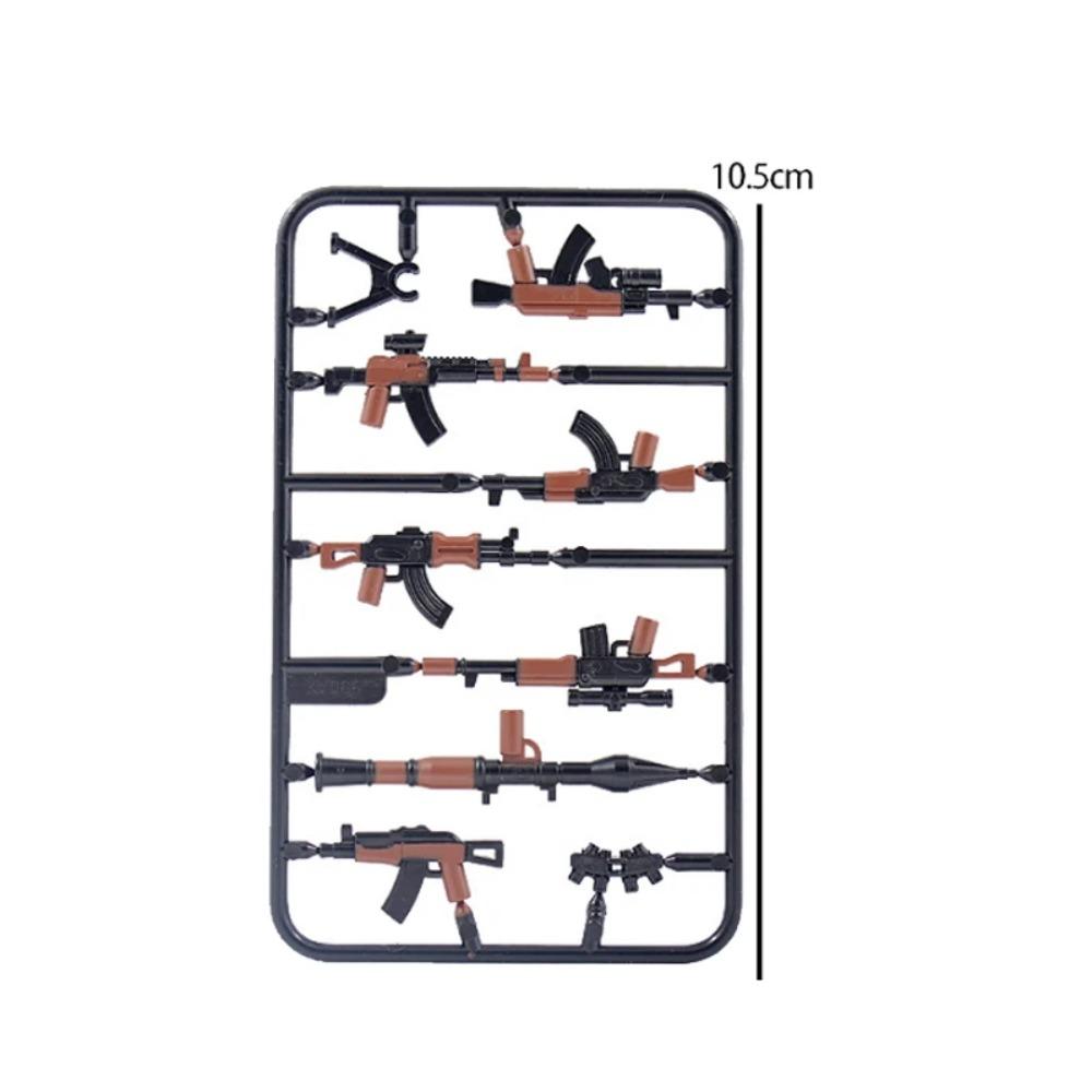 Vojáci Figurky Zbraně Stavebnice Pistole Poposha MP40 Puška AK74 Raketomet Kulka Plamenomet Hračky Dárek T051