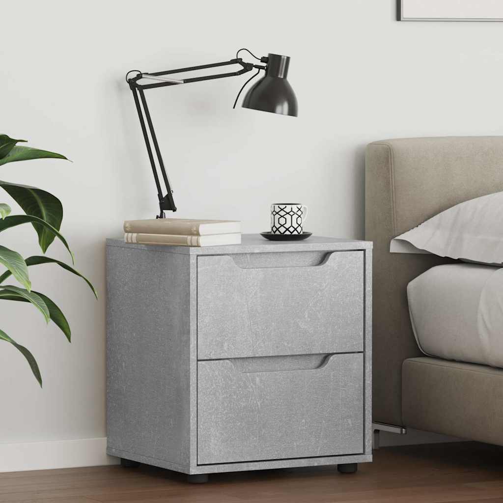 Vidaxl Szafka Nocna "Visnes" Beton Szary 45X40X50 Cm Drewno Klejone