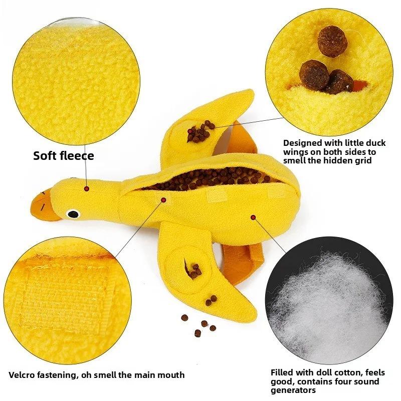 Dog Toy,duck Snuffle Mat Toy With Hidden Squeakers, Chew Resistant Plush For Small Medium Dogs, Interactive Puzzle Feeder