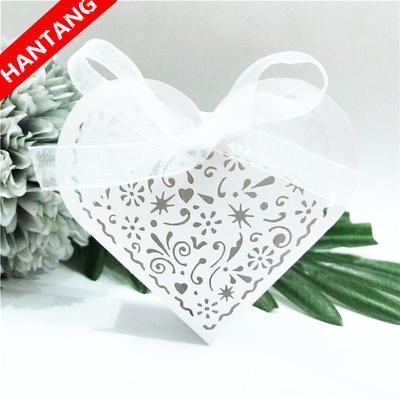 10 Pcs Heart-shaped Openwork Pattern Favor Gift Box Birthday Party Decoration Event Party Supplies Candy Box 5Z