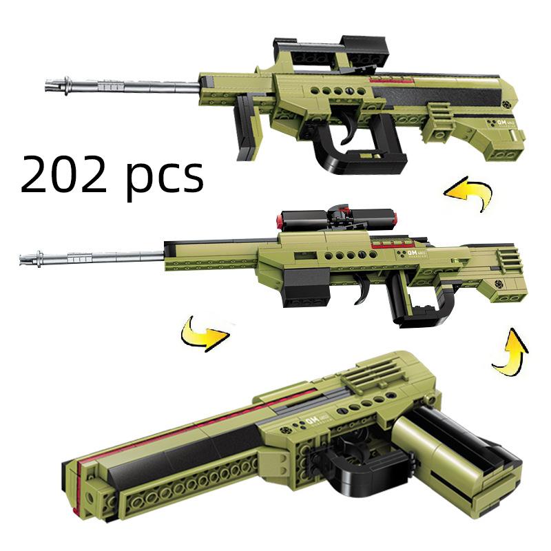 Technik Waffen Set Revolver Sets SWAT Militär WW2 Waffen Modell Bausteine Jungen Spielzeug Desert Eagle Armee Mark Handfeuerwaffe