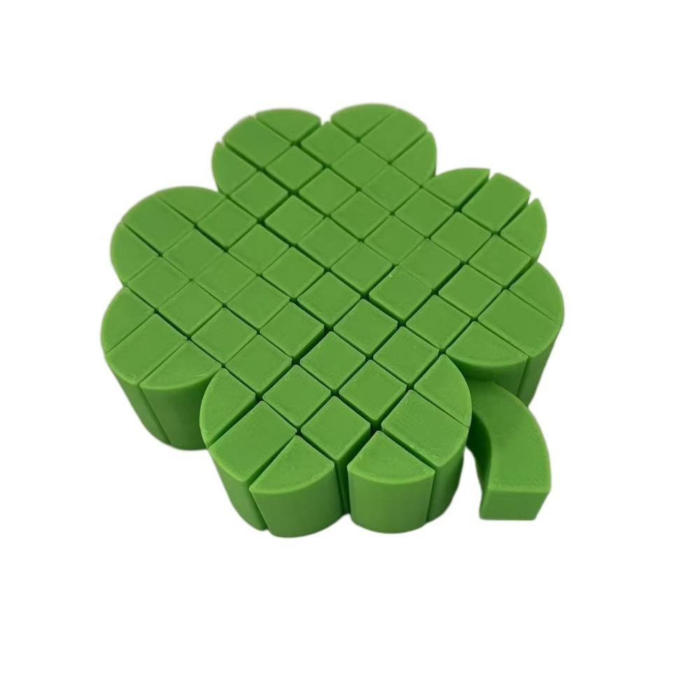 

Pixel 3D Printed Four Leaf Clover Active 3D Articulated Leaf Toys Four Leaf Clover Toys Autism светло-зеленый