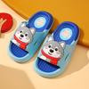 Wolf King Green Boys' Non-slip Soft Sole Cartoon Sandals: Summer & Bath Slippers for Kids