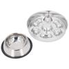 2 Pcs Slow Feeder Dog Bowls Stainless Steel Slow Down Eating Pet Dish Bowls Easy Cleaning Feeding