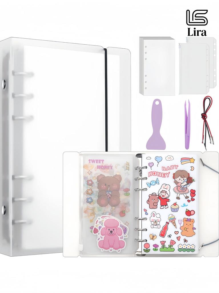 A6 Journal Tools Set with Scraper and Tweezers for Scrapbooking and Crafts