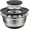8PCS Set Stainless Steel Mixing Bowls Non-Slip Bottoms with Grater Baking Mixing Basin Kitchen Bowls Baking & Serving