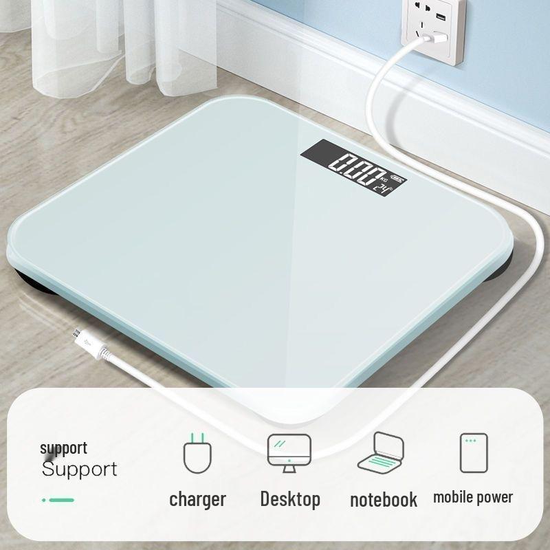 Elektronische Körperfettwaage für Erwachsene - Einfaches Design für Wohnheim oder Zuhause