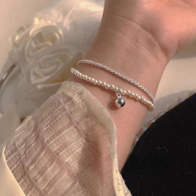 Bracciale a doppio strato con uno stile freddo e indifferente, Argento rotto da donna, Pochi tael pieni di stelle, Barocco