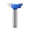 T Slot Cutter Rabbet Router Bit 3 Wing Carbide Slotting Cutter Rabbeting Slab Flattening Router Bits for Wood.12mm 1/2inch Shank