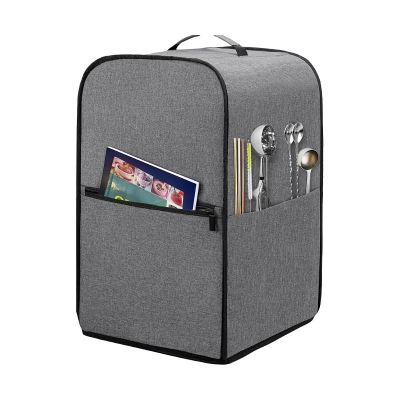 Пылезащитный чехол для мороженицы, устойчивый к разрывам, с карманом для аксессуаров, защитный чехол для машины для замороженных десертов серый